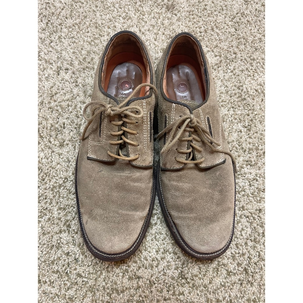 Clarks Unstructured Olive Suede Leather Lace Up Oxford Shoes Mens 9.5 Comfort